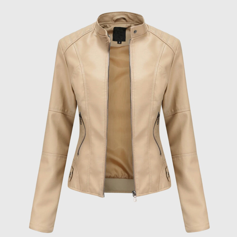 Solana | Damen-Lederjacke mit Stil und Reißverschluss  