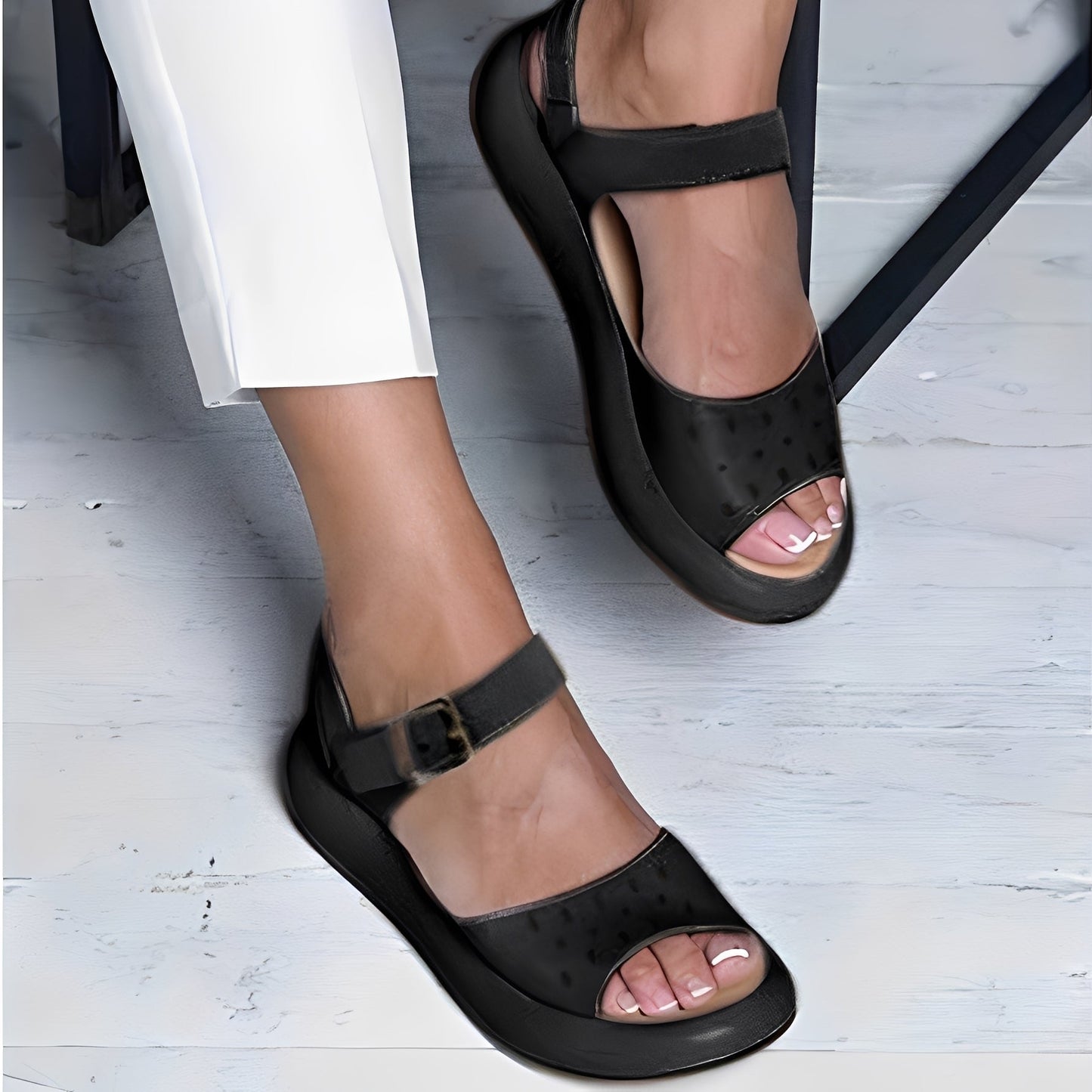 Elisa | Sandalias para mujer con suela plana y diseño abierto