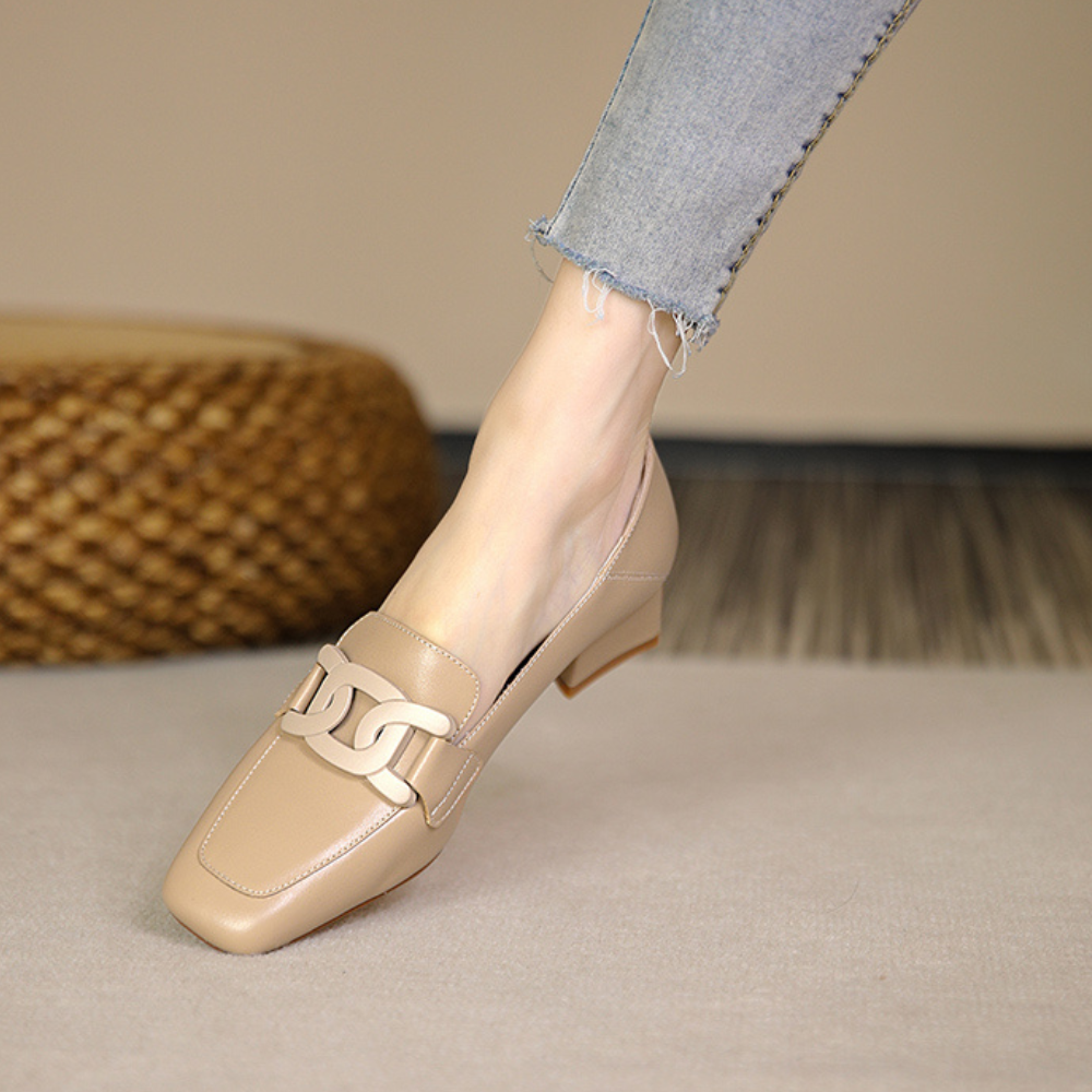 Clarisse | Damen-Mokassins mit niedrigem Absatz und elegantem Design  