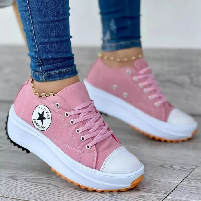 Pilar | Zapatillas ortopédicas con cordones y suela gruesa