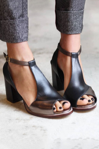 Silvia | Open-toe heels with ankle strap