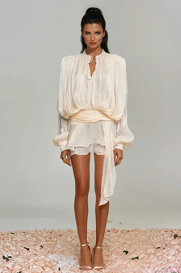 Fermina | Women's Elegant Mini Dress with Puffy Sleeves