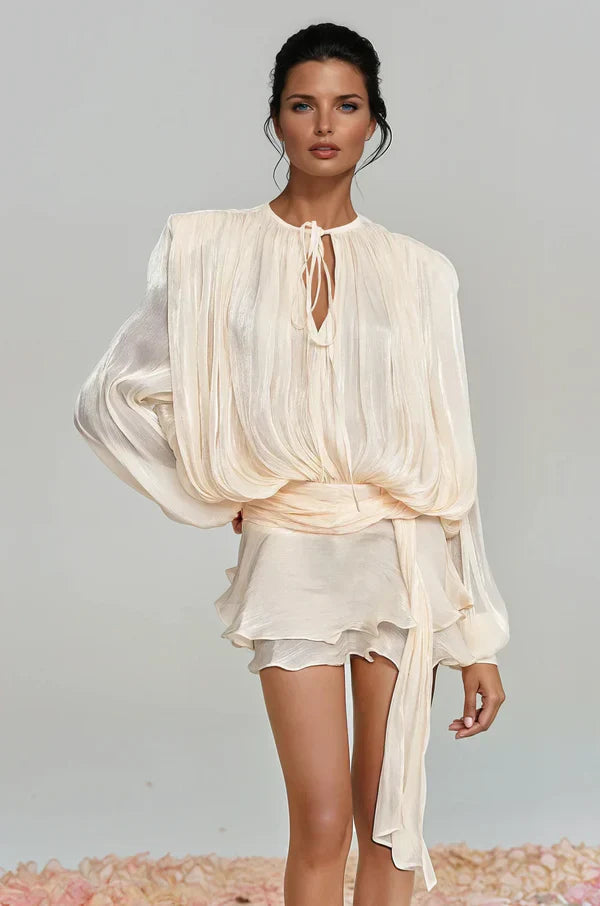 Fermina | Women's Elegant Mini Dress with Puffy Sleeves