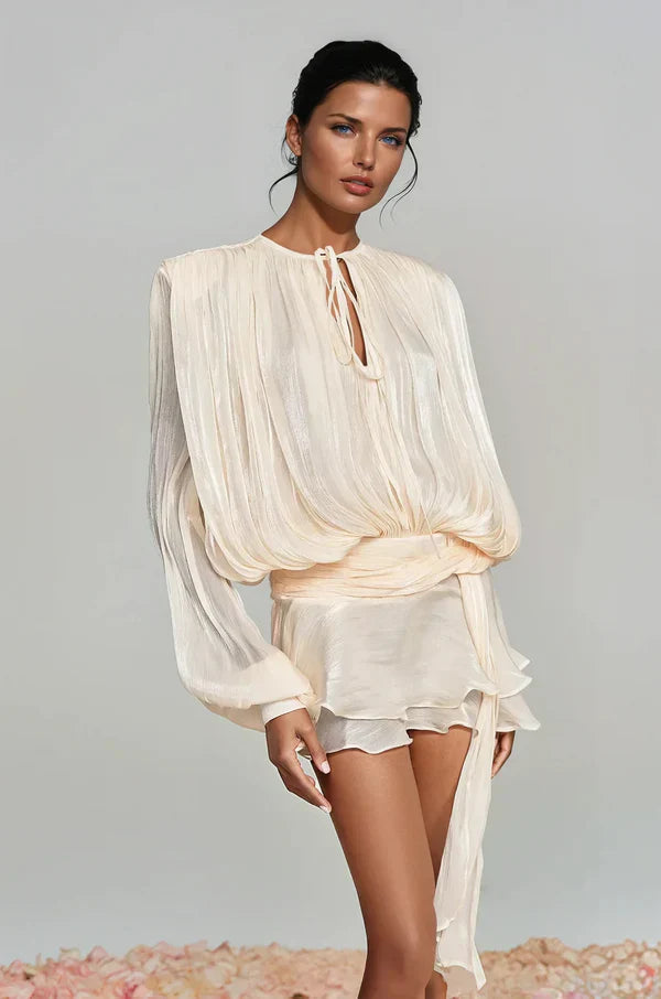 Fermina | Women's Elegant Mini Dress with Puffy Sleeves