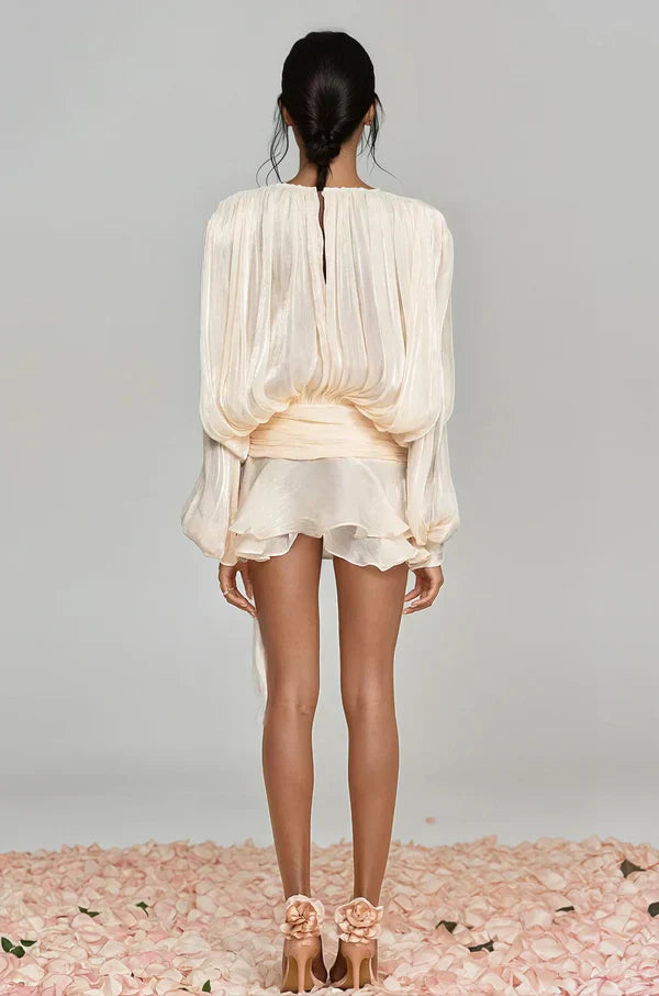 Fermina | Women's Elegant Mini Dress with Puffy Sleeves