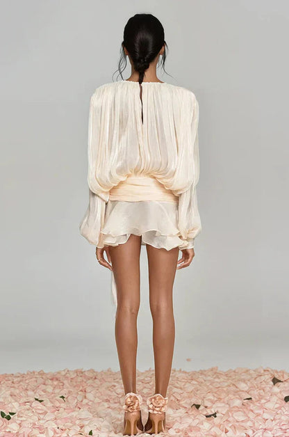 Fermina | Women's Elegant Mini Dress with Puffy Sleeves