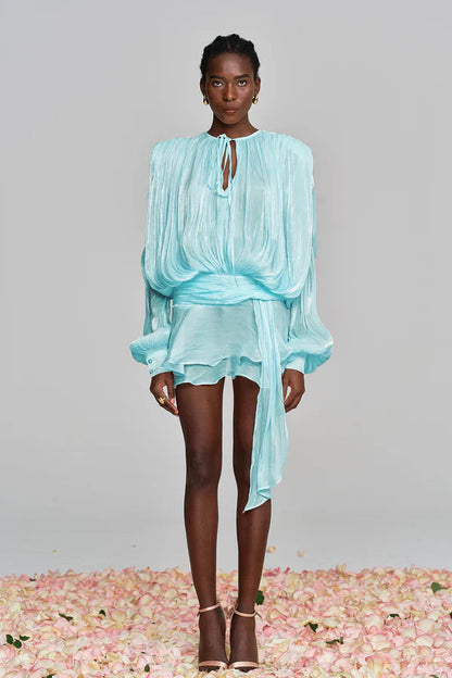 Fermina | Women's Elegant Mini Dress with Puffy Sleeves