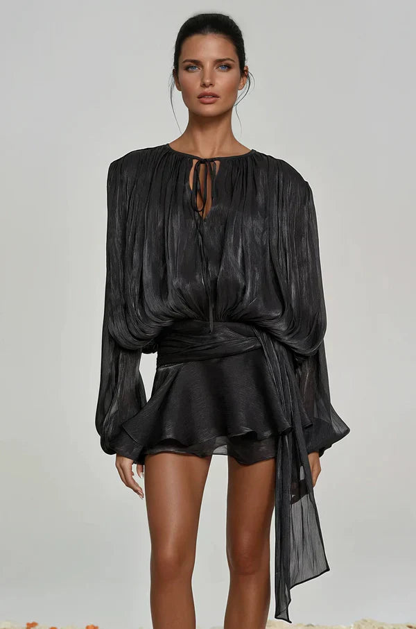 Fermina | Women's Elegant Mini Dress with Puffy Sleeves
