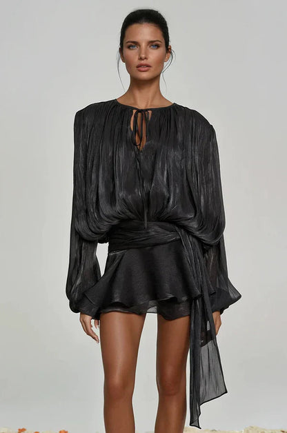 Fermina | Women's Elegant Mini Dress with Puffy Sleeves