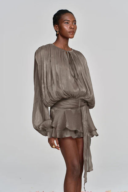 Fermina | Women's Elegant Mini Dress with Puffy Sleeves