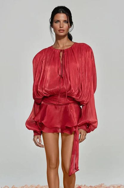 Fermina | Women's Elegant Mini Dress with Puffy Sleeves