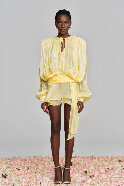 Fermina | Women's Elegant Mini Dress with Puffy Sleeves