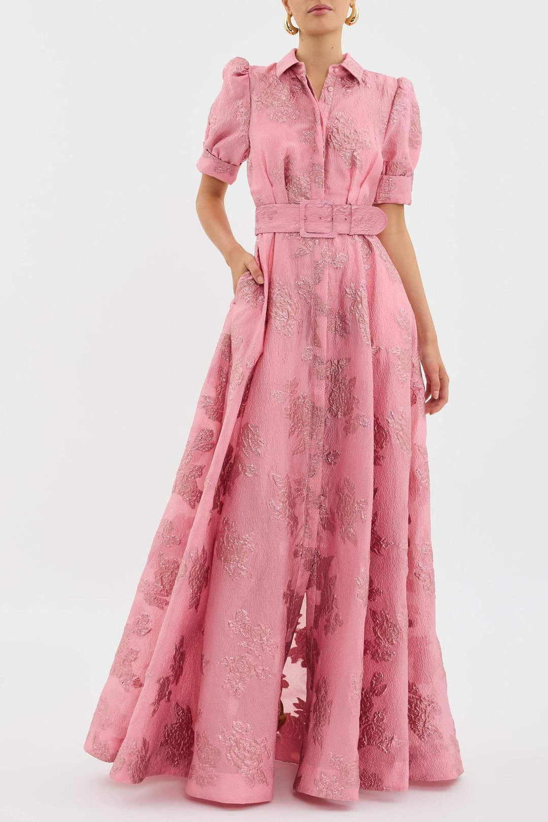 Kaira | Elegant Dress with Puff Short Sleeves