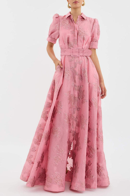Kaira | Vestido elegante con mangas cortas abullonadas