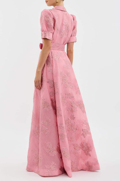Kaira | Elegant Dress with Puff Short Sleeves