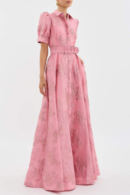 Kaira | Elegant Dress with Puff Short Sleeves