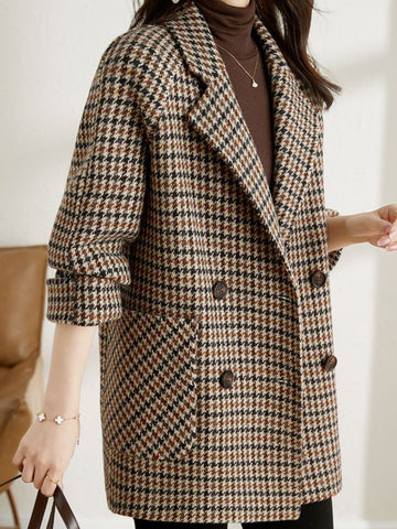 Naila | Primavera Blazer oversize a cuadros para mujer