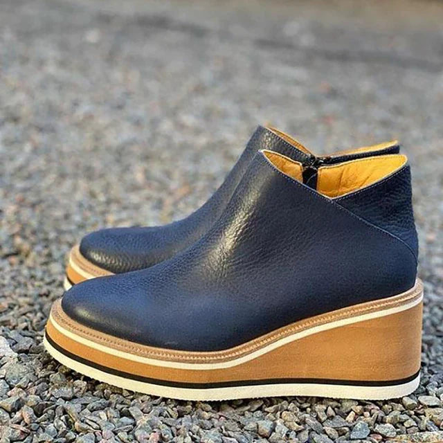 Ciriela | Botas impermeables para mujer con cremallera lateral y suela gruesa | Resistentes