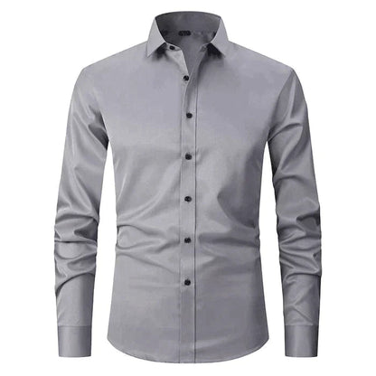 Zacarías | Camisa clásica de hombre de manga larga y corte ajustado | Slim