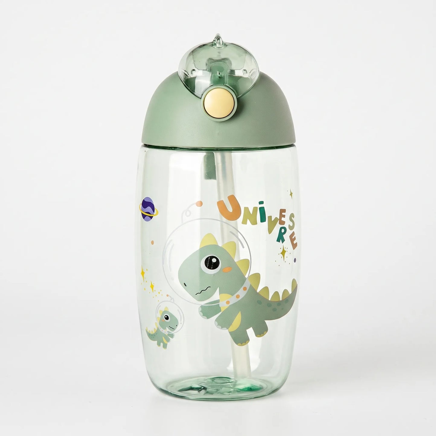 Emi | Wiederverwendbare Kinderflasche mit Dinosaurier und Strohhalm