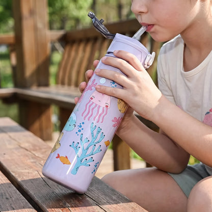Auri | Wiederverwendbare Flasche mit Dinosauriern und Handschlaufe
