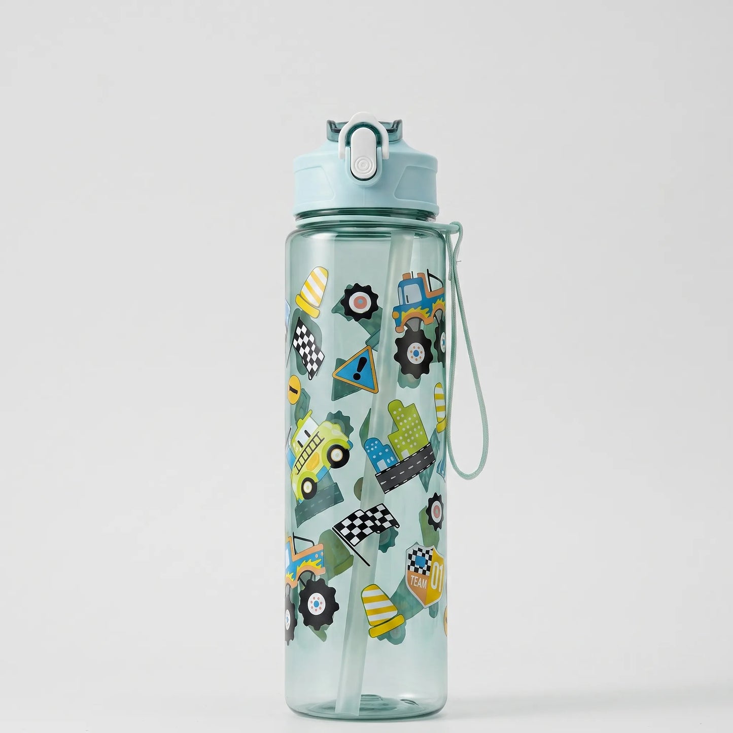 Auri | Wiederverwendbare Flasche mit Dinosauriern und Handschlaufe
