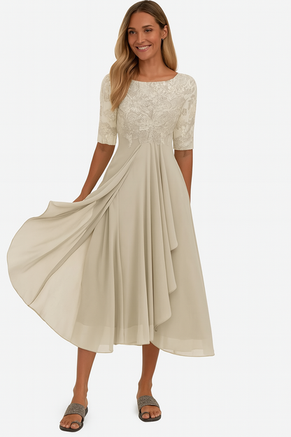 Valentina | Robe trapèze à manches courtes pour femme