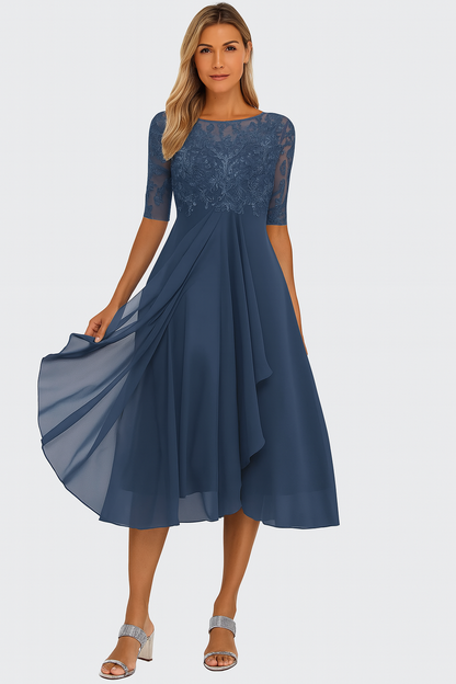Valentina | Robe trapèze à manches courtes pour femme