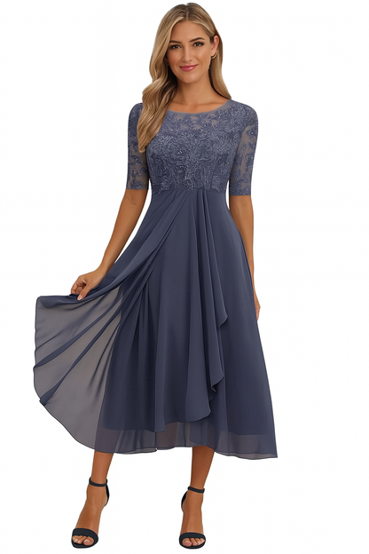 Valentina | Robe trapèze à manches courtes pour femme