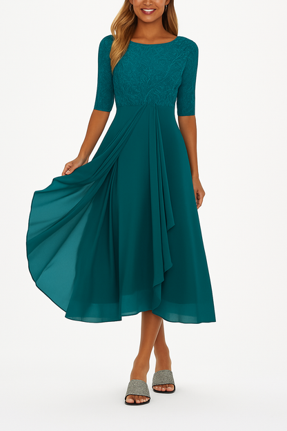 Valentina | Robe trapèze à manches courtes pour femme
