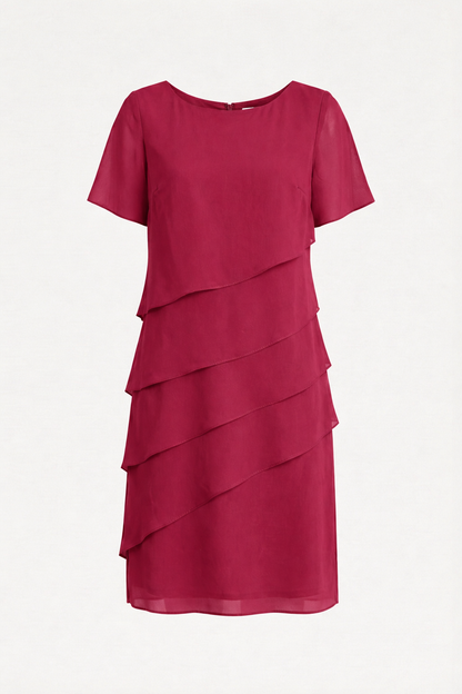 Marta | Vestido elegante para mujer con diseño de capas frontales