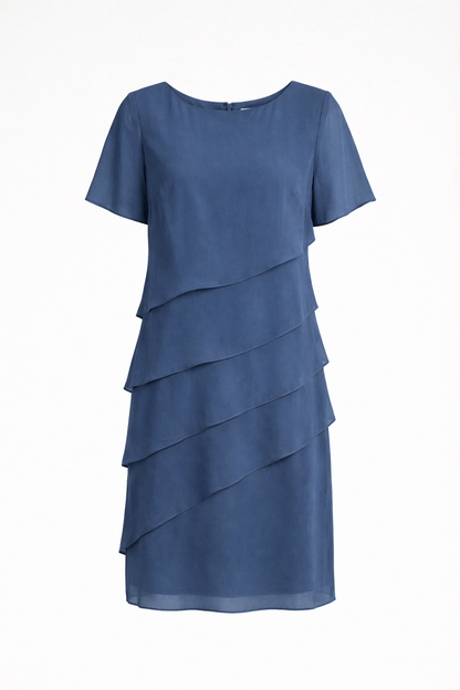 Marta | Vestido elegante para mujer con diseño de capas frontales