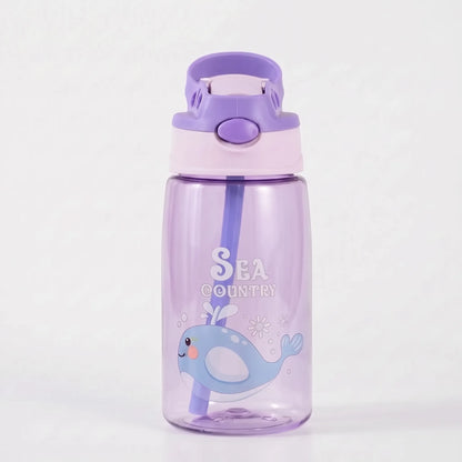 Kimi | Botella infantil con tapa abatible y pajita integrada