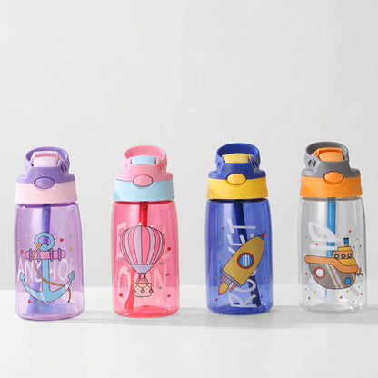 Kimi | Botella infantil con tapa abatible y pajita integrada