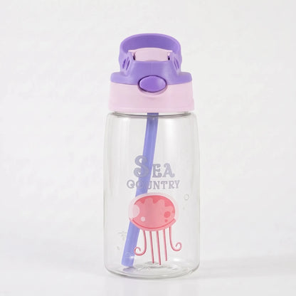 Kimi | Botella infantil con tapa abatible y pajita integrada