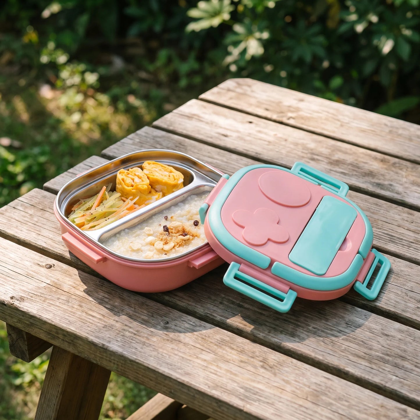 Luni | Fiambrera bento infantil con compartimentos dobles