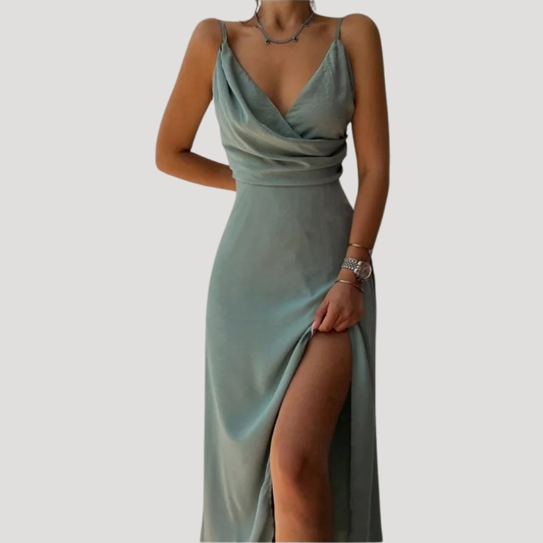 Yaiza | Vestido maxi para mujer elegante con abertura