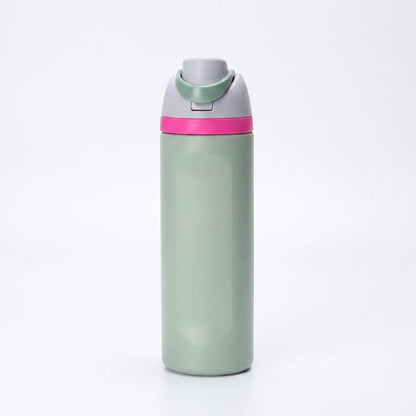 Delfina | Botella térmica cilíndrica con tapa abatible aislada