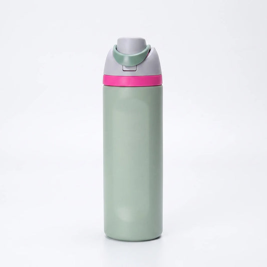 Delfina | Botella térmica cilíndrica con tapa abatible aislada