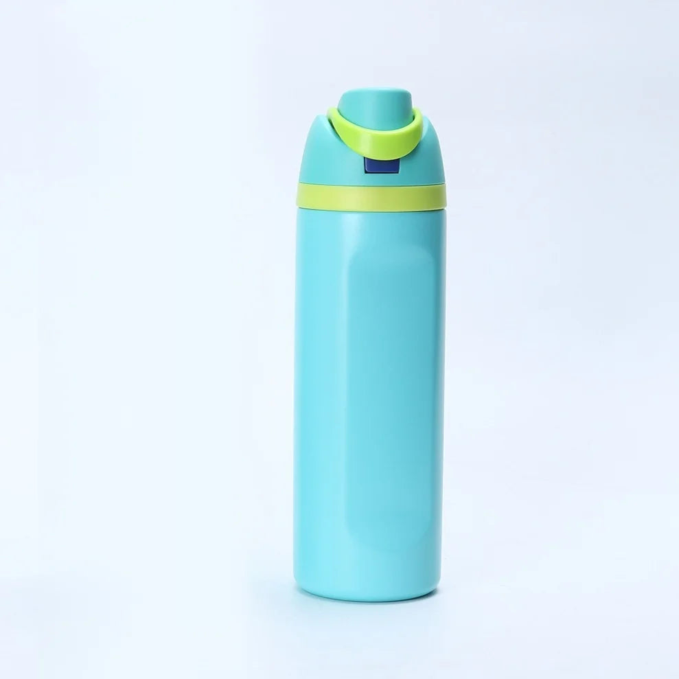 Delfina | Botella térmica cilíndrica con tapa abatible aislada