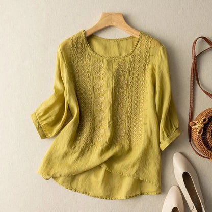 Zorione | Blusa veraniega chic con bordados para mujer