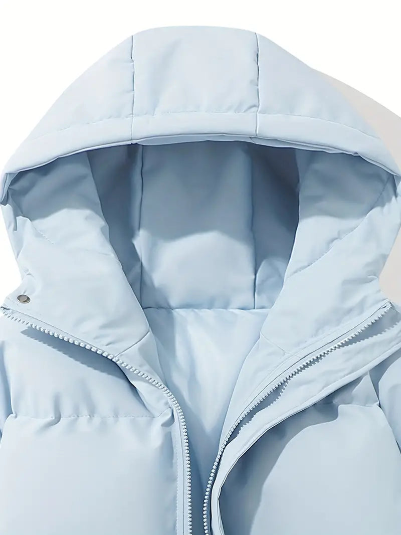 Paloma | Abrigo acolchado para mujer con capucha y cremallera