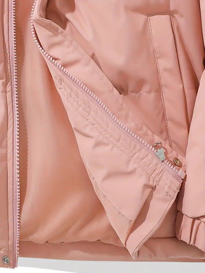 Paloma | Abrigo acolchado para mujer con capucha y cremallera