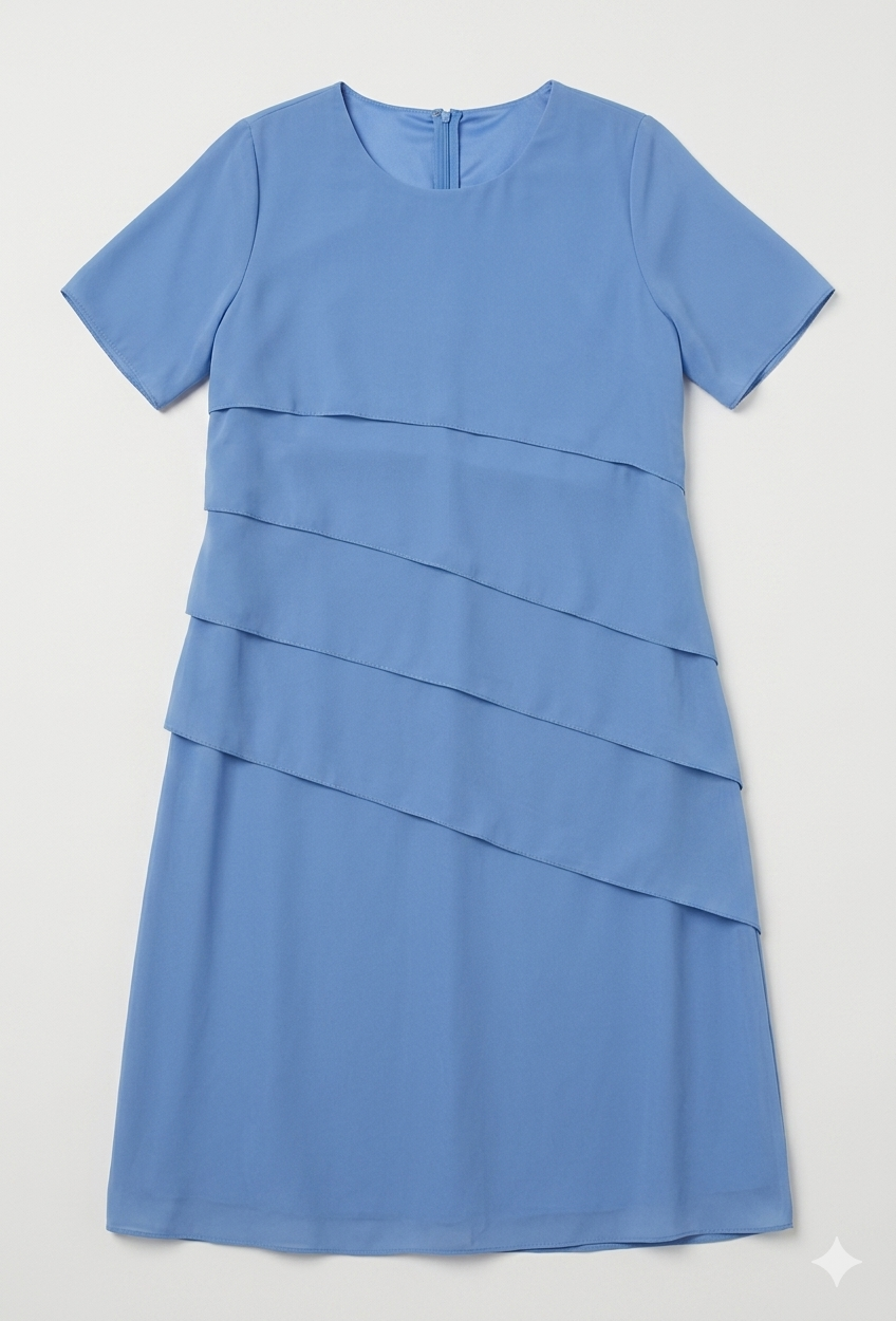 Marta | Vestido elegante para mujer con diseño de capas frontales