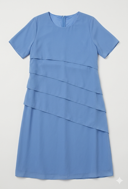 Marta | Vestido elegante para mujer con diseño de capas frontales