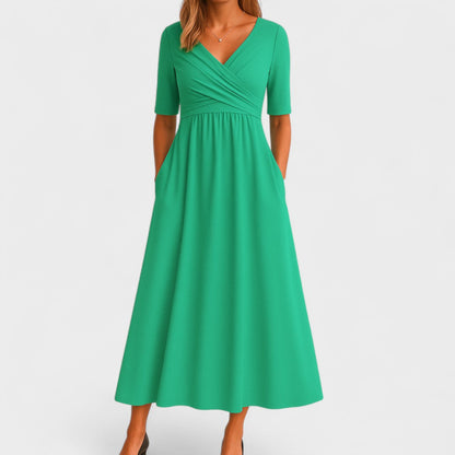 Danira | Vestido midi para mujer con escote en V