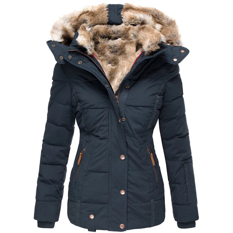 Lucía | Winterjacke für Damen mit Fellkapuze  