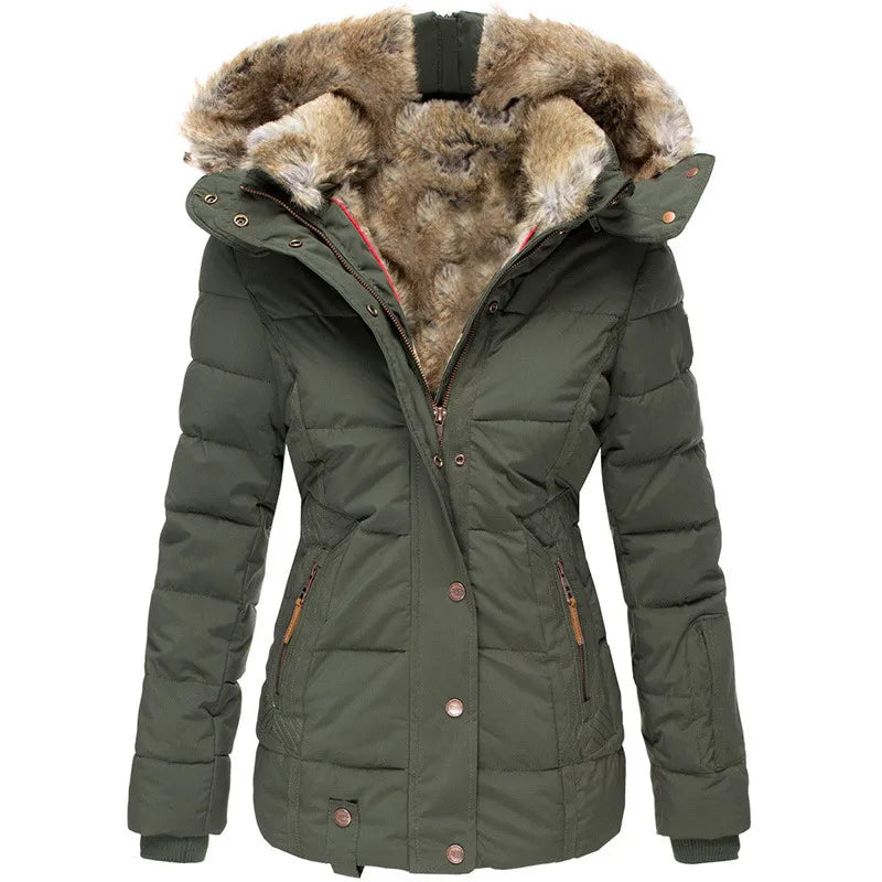 Lucía | Winterjacke für Damen mit Fellkapuze  