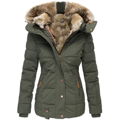 Lucía | Winterjacke für Damen mit Fellkapuze  