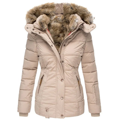 Lucía | Winterjacke für Damen mit Fellkapuze  